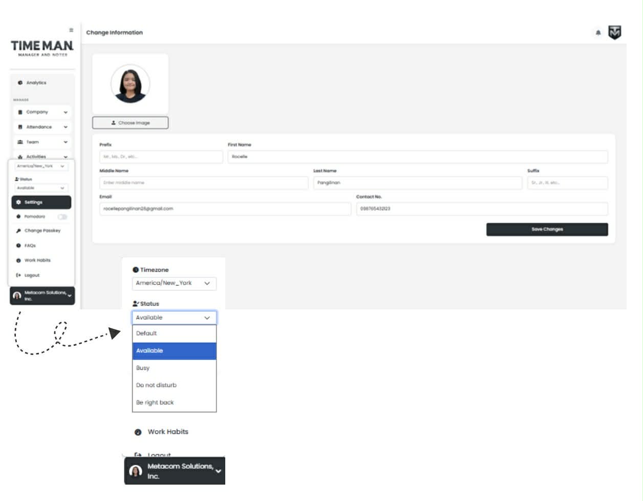 Personalized Settings